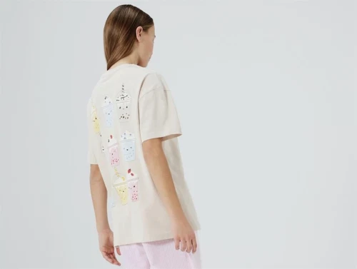 Name It oatmeal printet long t-shirt